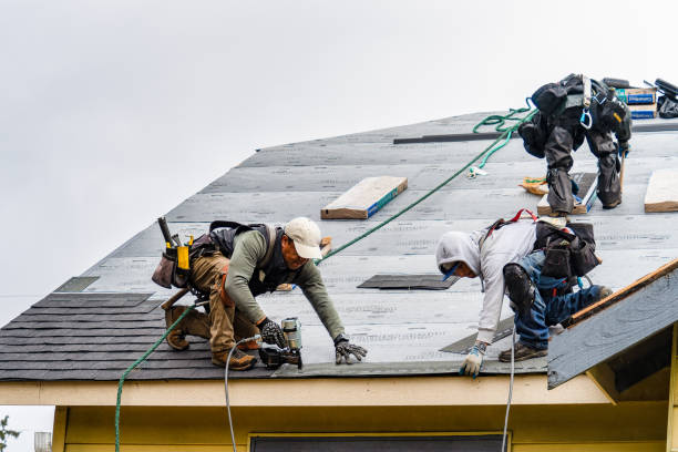 Professional Gutter Installation technician working in Julian, PA